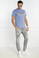 T-shirt MAGLIETTA | Slim Fit Versace Jeans Couture niebieski