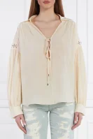 Blouse ELF | Relaxed fit | with addition of silk Pinko beige