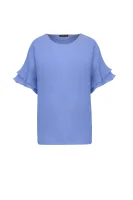 Jedwabna bluzka TWINSET niebieski