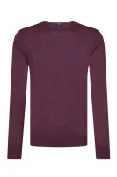 Wełniany sweter FF GG MERINO CREW | Regular Fit Hackett London bordowy