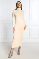 Wełniana sukienka Calvin Klein kremowy