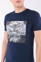 T-shirt | Regular Fit Trussardi granatowy