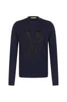 Sweater Versace Jeans navy blue