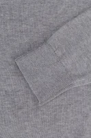 Plaited CTN Silk V-nk Sweater Tommy Hilfiger ash gray