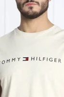 T-shirt FLAG | Regular Fit Tommy Hilfiger beżowy