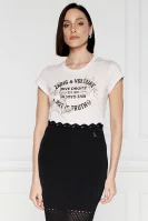 T-shirt WOOP ICO BLASON MULTICUSTO LUR | Slim Fit Zadig&Voltaire pudrowy róż