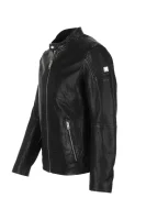 Joffyn Leather Jacket BOSS ORANGE black