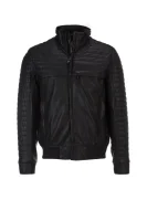 Jalon Leather Jacket BOSS GREEN black