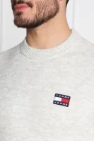 Sweter badge | Regular Fit Tommy Jeans szary