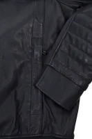 Jalon Leather Jacket BOSS GREEN navy blue