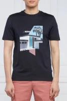 T-shirt Tiburt 287 | Regular Fit | mercerised BOSS BLACK granatowy