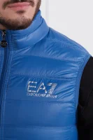 Puchowy bezrękawnik | Regular Fit EA7 niebieski