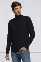 Wool turtleneck | Regular Fit Karl Lagerfeld navy blue