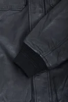 Conduit Leather Jacket Pepe Jeans London navy blue