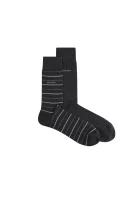 Fine Stripe 2-pack Socks BOSS BLACK charcoal