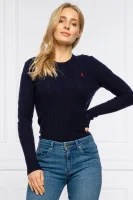 бавовняний светр | regular fit POLO RALPH LAUREN темно-синій