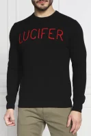Sweter HERON | Regular Fit | z dodatkiem wełny i kaszmiru ST.Barth czarny