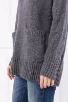 Wełniany sweter | Loose fit | z dodatkiem kaszmiru POLO RALPH LAUREN grafitowy