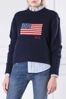 Wool sweater | Loose fit | with addition of cashmere POLO RALPH LAUREN navy blue