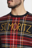 Sweter | Regular Fit | z dodatkiem wełny i kaszmiru ST.Barth czerwony
