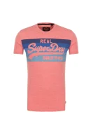T-shirt Vintage logo cali stripe | Slim Fit Superdry różowy
