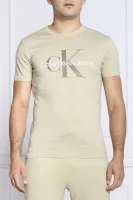 T-shirt | Slim Fit CALVIN KLEIN JEANS oliwkowy