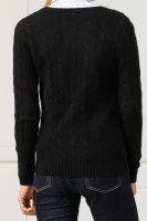 Wełniany sweter | Regular Fit | z dodatkiem kaszmiru POLO RALPH LAUREN czarny