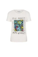 T-shirt Mabel | Regular Fit Pepe Jeans London kremowy