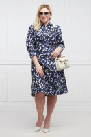 Dress DOC Plus size | with addition of linen Persona by Marina Rinaldi navy blue