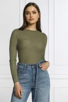 Wool blouse | Slim Fit Patrizia Pepe olive green