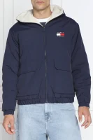 двостороння куртка sherpa | relaxed fit Tommy Jeans темно-синій