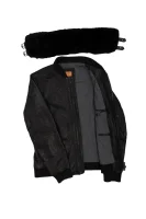 Leather jacket Jarco1 BOSS ORANGE black