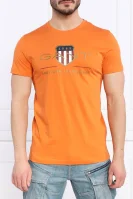 T-shirt | Regular Fit Gant pomarańczowy