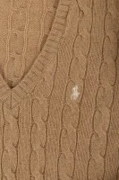 Wełniany sweter POLO RALPH LAUREN kremowy