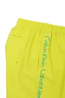 Szorty kąpielowe MEDIUM DRAWSTRING | Regular Fit Calvin Klein Swimwear limonkowy