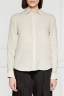 Lniana koszula CHAMBRAY | Regular Fit Gant beżowy