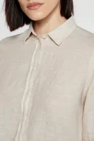 Lniana koszula CHAMBRAY | Regular Fit Gant beżowy