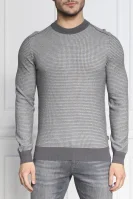 Sweter Abovemo | Regular Fit | z dodatkiem kaszmiru BOSS ORANGE szary