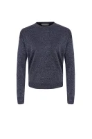 Wełniany sweter Funday BOSS BLACK niebieski
