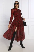 Dress with belt | with addition of silk Michael Kors red