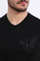 T-shirt | Regular Fit Armani Exchange czarny