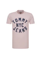 T-shirt Tommy Jeans pudrowy róż