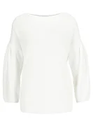 Sweter Westona | Loose fit | z dodatkiem jedwabiu BOSS ORANGE biały