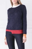 Sweter | Slim Fit | z dodatkiem wełny Armani Exchange granatowy