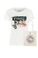 T-shirt + shopping bag VENERDI PINKO X LUCIA HEFFERNAN | Regular Fit Pinko white