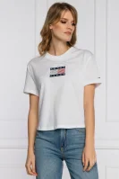 T-shirt TJW STAR AMERICANA FLAG | Cropped Fit Tommy Jeans white