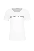 T-shirt CORE INSTITUTIONAL | Regular Fit CALVIN KLEIN JEANS biały