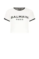 T-shirt | Cropped Fit Balmain biały