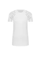 Lniana bluzka Temlacy | Regular fit BOSS ORANGE biały