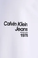Sweatshirt DIFFUSED LOGO CREW NECK | Loose fit CALVIN KLEIN JEANS white